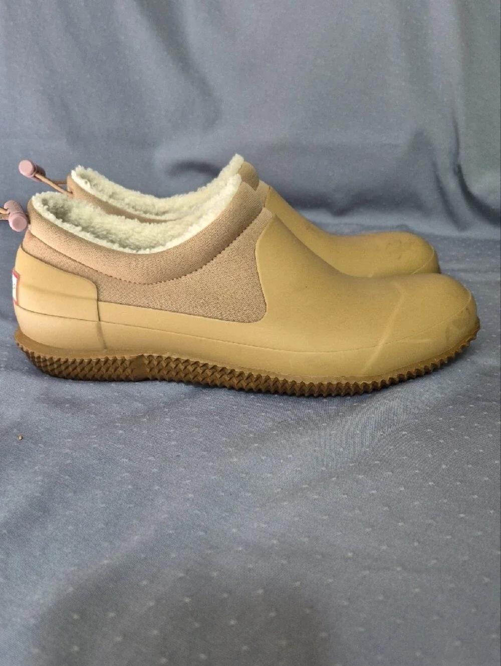 Hunter Original Insulated Sherpa Shoe Women's 9 Tan Slip-On Clogs